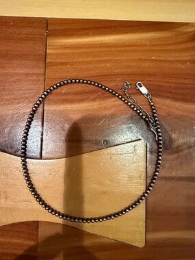 NWOT 14” + extender Beaded Choker Necklace in Copper Brown